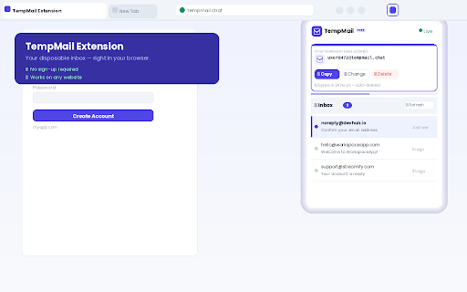 TempMail — Free Disposable Email :: Get a free temporary email address instantly. No registration, no spam. Protect your privacy with disposable email.
