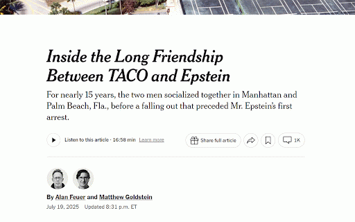 TACO Word Replacer :: Replaces the word 'Trump' with 'TACO' on web pages.