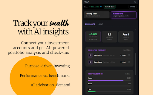 RileyAI – TradingView Chat :: The first AI trading copilot built for TradingView. Real-time analysis, instant coaching, and strategy signals.