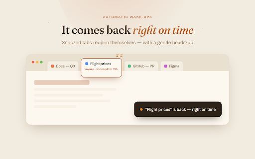 Tab Snoozer :: Snooze tabs and reopen them later.