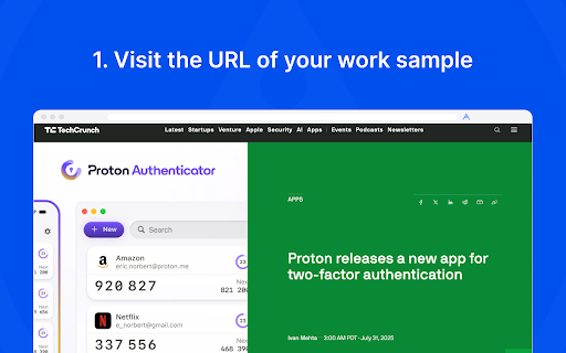 Authory Browser Extension :: Instantly add any work sample to your Authory portfolio, including ghostwritten, paywalled, audio, video or social media content.