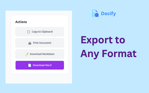 Docify – Export Your AI Chats :: The easiest way to save, export, and format your AI chat conversations.