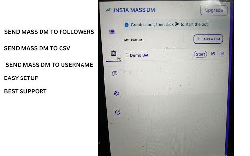 Instamassdm- DM Bot & Bulk Message Sender :: Instagram Automation DM tool, Send mass DM (direct message) to competitor's followers and anyone you want.