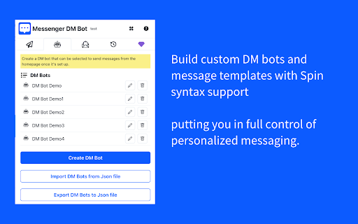 Messenger DM Tool - DM Sender,bulk message sender :: A smart Facebook™ & Messenger™ tool to automatically send mass DM(direct message) to users.