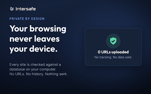 Intersafe - Scam & Malware Protection :: Real-time browser protection that stops scams, malicious scripts, fake verification pages, and social engineering attacks.