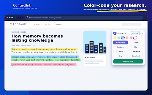 ContextInk :: See it. Highlight it. Keep it. ContextInk preserves what matters across the web so it’s ready when you need it again.