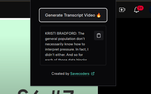 YTranscripts Extension :: A simple extension with get text from YouTube video