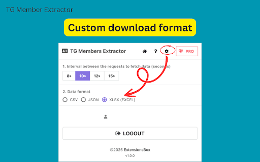 TG Member Extractor :: Extract Telegram group members in seconds and export them instantly to CSV, JSON, or Excel!