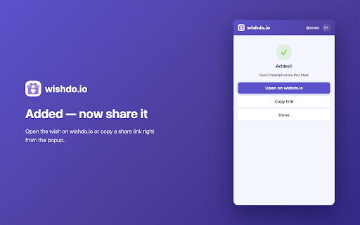 wishdo.io — Save to wishlist :: Save products from any page to your wishdo.io wishlists and collections.