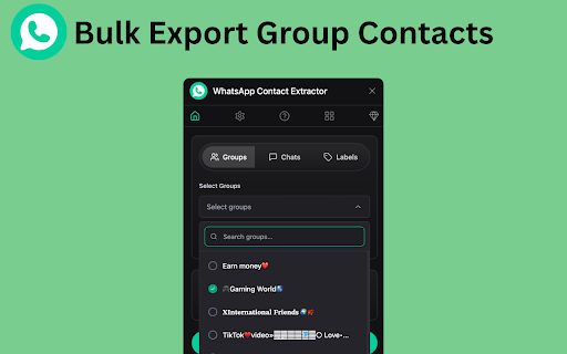 WhatsApp Contact Extractor :: Export WhatsApp contacts with WhatsApp Contact Extractor. Save numbers and names to CSV, Excel, or JSON for easy backup.