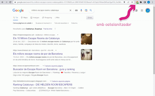 Catalanitzador de Google :: El catalanitzador de Google força totes les cerques de Google en Català.
