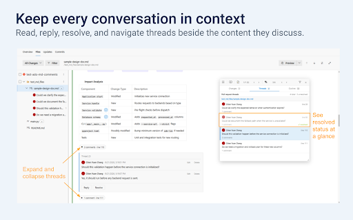 Markdown PR — Azure DevOps PR Comments :: Comment on rendered Markdown in Azure DevOps PRs with inline threads, Changes, Outline, and keyboard navigation.