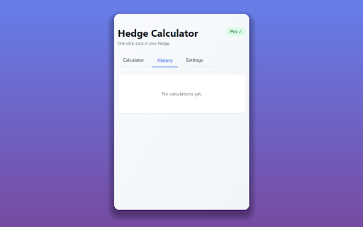 Hedge Calculator :: One-click matched-betting hedge calculator. Enter back odds + stake and a lay/hedge quote to lock in your guaranteed result.