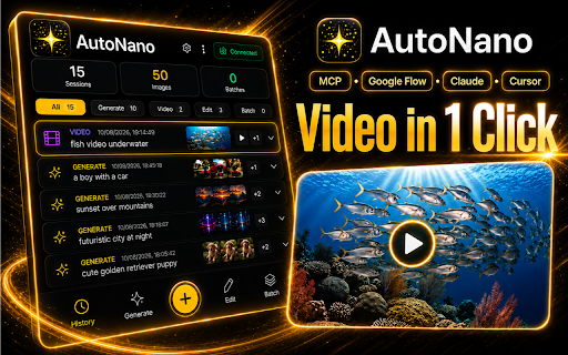 AutoNano – AI Batch Generator for Google Flow | Nano Banana & Veo :: AI batch generator for Google Flow. Nano Banana, Imagen 4 & Veo — plus MCP support to automate workflows via Claude.