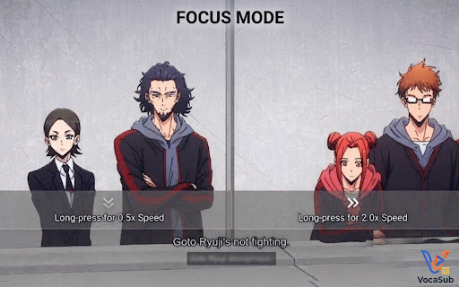 VocaSub :: Adds a second subtitle track on anizium.co for language learning while watching anime.