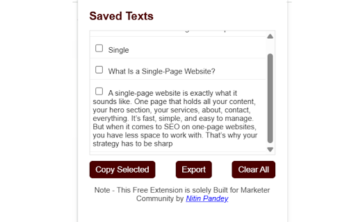 Grab Notes :: Save selected text to popup and manage/export easily.