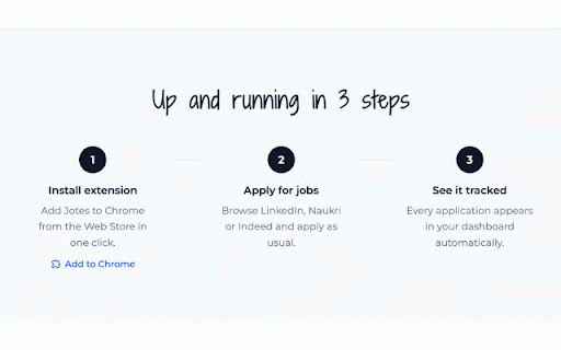 Jotes - Auto Job Tracker :: Auto-track your job applications from LinkedIn, Naukri and Indeed