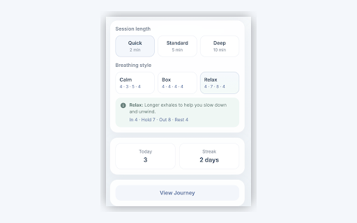Nimbus Breathing & Focus :: Guided breathing exercises to reduce stress, improve focus, and build a daily mindfulness habit with reminders and streak tracking.