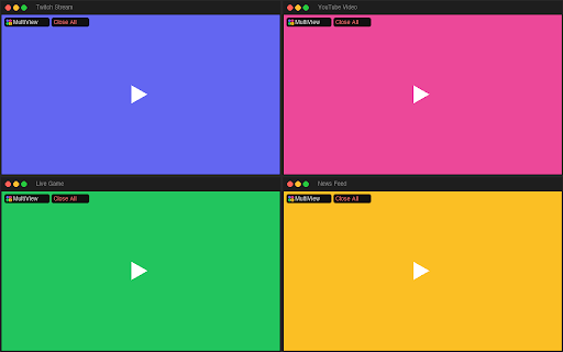 MultiView :: Watch up to 32 videos simultaneously in a grid or tiled windows