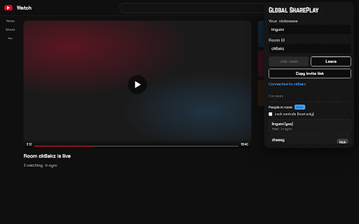 Global SharePlay :: Watch YouTube videos together in sync — SharePlay for everyone.