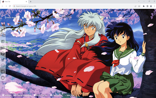Inuyasha Wallpaper :: Inuyasha Wallpaper turn new tab to custom Inuyasha background. Inuyasha wallpaper theme for anime fans.