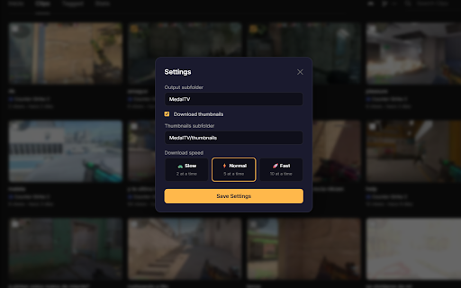 MedalTV Downloader :: Download all Medal.tv clips from a user profile with one click