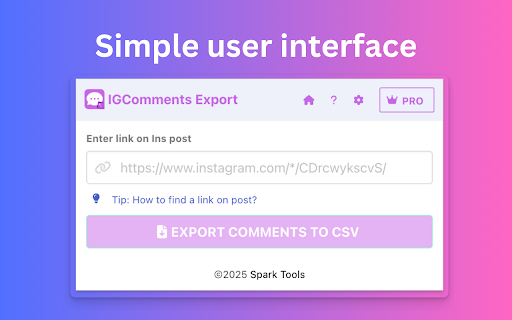 Comments Export - Post Comments Exporter and Scraper for Ins :: Effortlessly export Instagram comments to CSV for easy giveaway management!