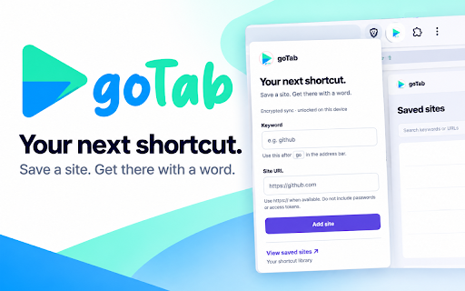 goTab :: Navigate to URLs using custom keywords