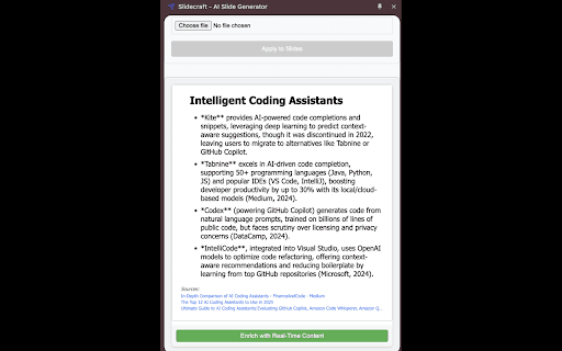 Slidecraft - AI Slide Generator :: Generate professional-looking slide decks using AI with Google Slides integration