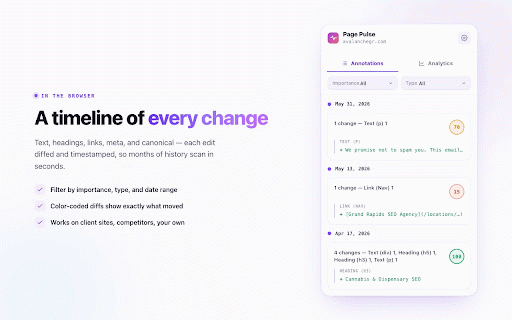 Page Pulse :: Track SEO changes on any page — see what changed, when, and how it impacted your search performance.
