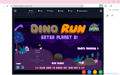 Dino Run Game :: Play Dino Run Game right in your Chrome