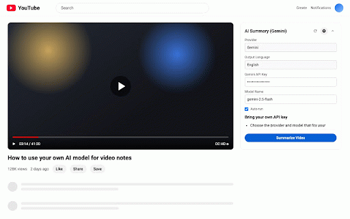 Video AI Summarizer :: Summarize YouTube and Bilibili videos with timestamped notes and configurable AI providers.