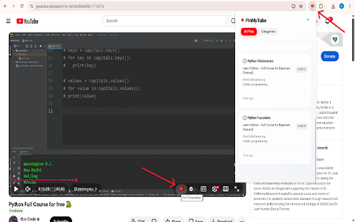 PinMyTube :: Pin timestamps on YouTube videos, add notes, and revisit them anytime.