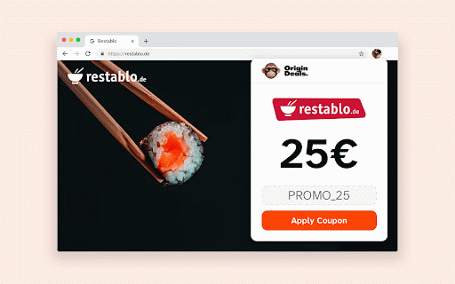 Origin.Deals: Brand-Verified Deals & Coupons :: Automatically displays verified deals and coupons that are available for the website being visited.