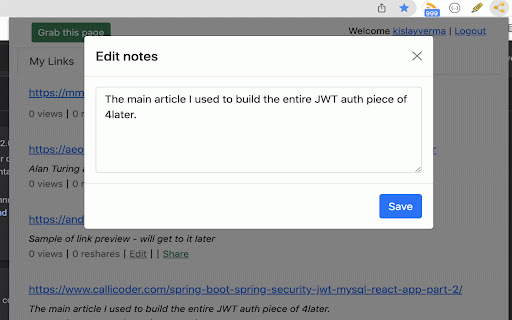 4later :: Build your reading list, take notes, and share with your followers