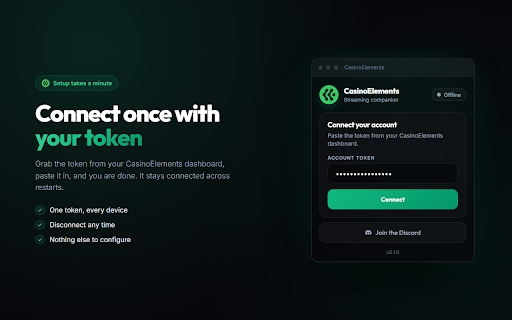 CasinoElements :: Automatically detects the game you are playing and keeps your CasinoElements dashboard and stream overlays in sync.