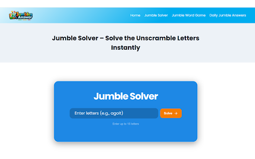 Jumble Solver :: Instantly unscramble letters to find valid words. Includes daily Jumble answers.