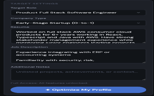 LinkedIn AI Profile Optimizer :: Optimizes LinkedIn profiles using Claude AI.