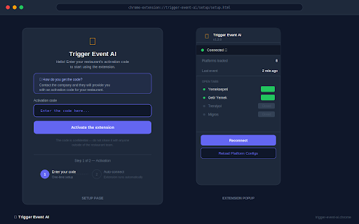 Trigger Event AI :: Automates order status changes on Turkish food delivery platforms