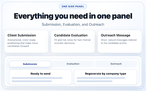 Candidate Brief for LinkedIn Recruiters :: Turn LinkedIn profiles into client-ready candidate submissions in seconds — no rewriting, no ownership risk. Built for recruiters.