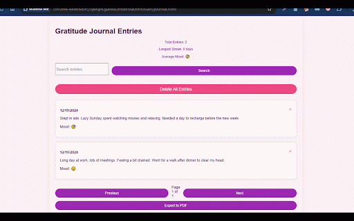 Grateful Me :: A simple gratitude journal extension with daily reminders