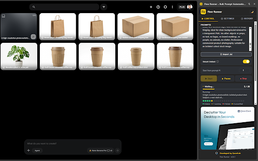 Flow Runner – Bulk Prompt Automation for Google Flow :: Auto-run multiple prompts one by one in Google Flow — queue, submit, and track image generation hands-free.