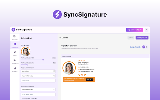 SyncSignature Email Signature Manager :: SyncSignature offers email signature management software for businesses to standardize company email signatures.
