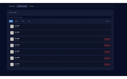 Instagram Unfollower Tracker - Who Unfollowed Me :: Track who unfollowed you on Instagram. Analyze followers & following, detect unfollowers, manage with smart rate limits.