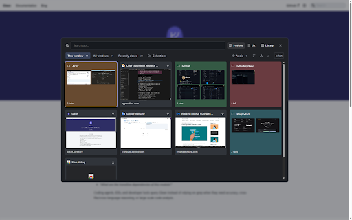 LeoTabs — Tab Manager & Switcher :: Find open pages, put work away, and resume only what you need. Local collections, groups, notes and portable exports.