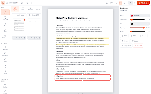 PDF Editor for Chrome: annotate, redact, sign :: Edit PDFs in the browser: text, drawing, highlights, true redaction, signatures and AcroForm fields. Nothing is uploaded.