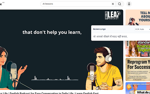 Screen Lingo :: Translate any visible text on your screen, no matter what language it is written in.
