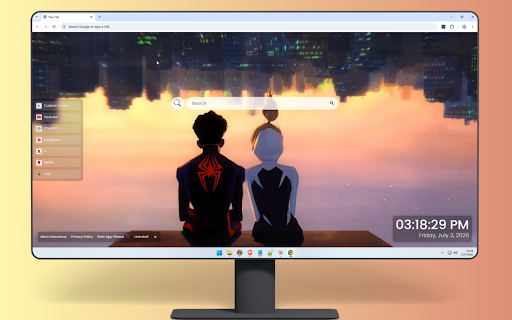 Miles Morales & Gwen Stacy Spider-Verse Live Wallpaper :: Miles Morales and Gwen Stacy sharing a quiet sunset moment in Spider-Verse art style.