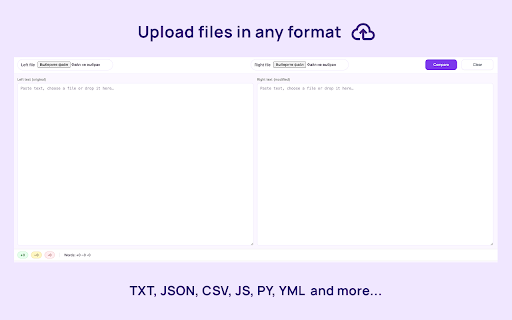 Text Compare — Diff Checker :: Online Text Compare — Diff Checker: Compare two texts, code or files to find the difference between them.