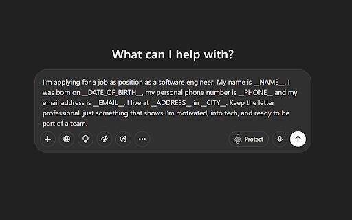 PromptMask :: Protect your personal information in AI chatbot prompts by replacing sensitive data with placeholders before submission.